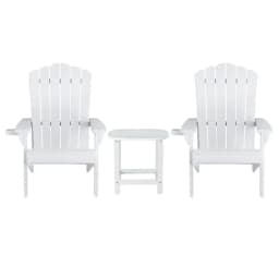 Outdoor HDPE Adirondack Beach Chair Sun Lounge Patio Furniture Garden White