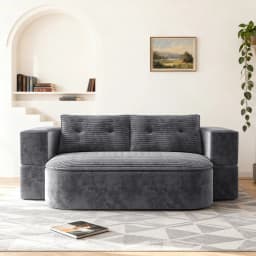 Comfortable folding sofa, 2-in-1 sofa bed, floor sofa with pillow, dual-use foam folding mattress sleeping sofa