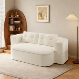 Comfortable folding sofa, 2-in-1 sofa bed, floor sofa with pillow, dual-use foam folding mattress sleeping sofa