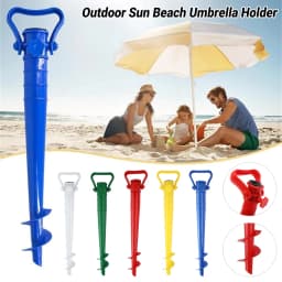 Outdoor Sun Beach Umbrella Holder Spike Fishing Pole Patio Parasol Ground