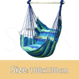 Garden Hammock Chair Hanging Swing Seat W/ 2 Cushions Outdoor Deluxe Camping