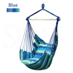 Garden Hammock Chair Hanging Swing Seat W/ 2 Cushions Outdoor Deluxe Camping