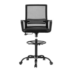Office Chair Drafting Stool Mesh Back Adjustable Height Ergonomic Swivel Computer Desk Studio Black