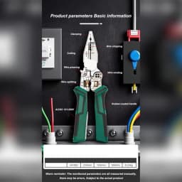 Wire Cutter Tool 10 In 1 Electrical Cable Stripper Plier Voltage Tester Scissors With Electricity Measurement Function