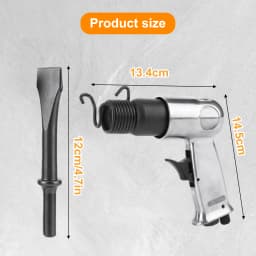 150 MM Air Hammer Kit 4-Chisels Pneumatic Hammer Spring & Fitting Air Chisel Pneumatic Shovel Tool for Automotive & Metal Work