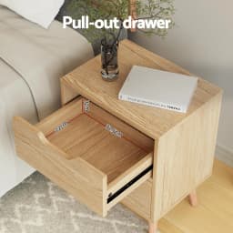 Gas Lift Queen Bed Frame with Matching Bedside Table Set Boucle Upholstered Platform Bed and Nightstand Storage Set
