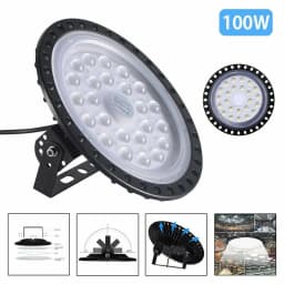 100-300W LED Workshop Lights High Bay Lamp UFO Shed Industrial Warehouse Factory