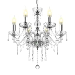 6arms K5 Crystal Chandelier Transparent Crystal Ceiling Lamp Modern Luxury Home Lighting Fixture For Bedroom Living Room Decor