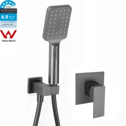 **Sydney Stock** KYLINS Brushed Gold Gun Metal Chrome Black 3 Mode Hand Held Shower Head Set Square Mixer Taps WELS WATERMARK