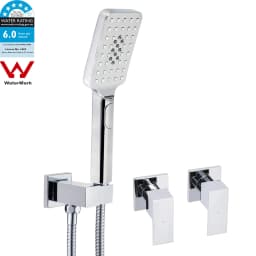 **Sydney Stock** KYLINS Brushed Gold Gun Metal Chrome Black 3 Mode Hand Held Shower Head Set Square Mixer Taps WELS WATERMARK