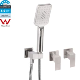 **Sydney Stock** KYLINS Brushed Gold Gun Metal Chrome Black 3 Mode Hand Held Shower Head Set Square Mixer Taps WELS WATERMARK