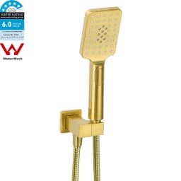 **Sydney Stock** KYLINS Brushed Gold Gun Metal Chrome Black 3 Mode Hand Held Shower Head Set Square Mixer Taps WELS WATERMARK