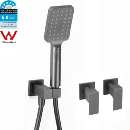 **Sydney Stock** KYLINS Brushed Gold Gun Metal Chrome Black 3 Mode Hand Held Shower Head Set Square Mixer Taps WELS WATERMARK