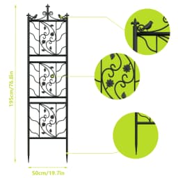 Set of 2 Tall Plant Climbing Fence Metal Garden Trellis Outdoor Animal Barrier Edge Border