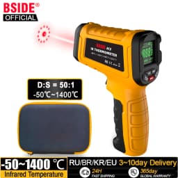 BSIDE Infrared Thermometer Professional 50:1 -50~1400C Digital IR-LCD Temperature Meter Non-contact Laser Thermometers Pyrometer