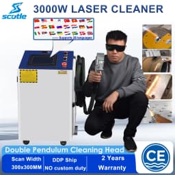 3000W Laser Cleaning Machine 1500W 2000W 3000W Fiber Laser Rust Removal Cleaning Oil Paint for Metal with Double Pendulum