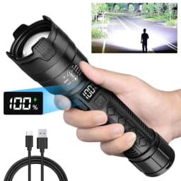 Strong Light Lantern High Power LED Flashlight USB Rechargeable Powerful Tactical Torch Super Long Range Lamp Outdoor Fishing