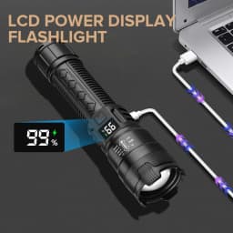 Strong Light Lantern High Power LED Flashlight USB Rechargeable Powerful Tactical Torch Super Long Range Lamp Outdoor Fishing