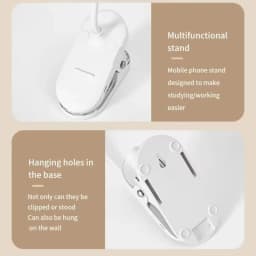 Led Table Lamp USB Rechargeable Night Light with Folding Clamp Study Stand Read Lamp Touch 3 Modes Dimming Eye Protection Light