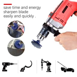 Lawn Mower Blade Sharpener Rotary Stone Grindstone Sharpening Drill Tool AU