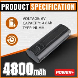 VANON 404717 1/2/4 Pack 6V 4.8Ah NI-MH Battery Replace for Paslode B20544E 404400 900420 900600 902000 B20720 Tools Battery Pin