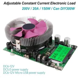 Electronic Load Tester 150W 20A Resistor Adjustable Constant Current Battery Capacity Tester Resistance Power Tester