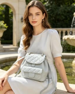 Retro Silver Back Pack Small Leather Backpack Women School Bags For Teenagers Girls Luxury Backpacks