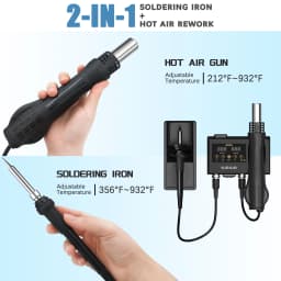 ILIBILIB Soldering Iron Station Digital Hot Air Gun Desoldering Rework Station Kit