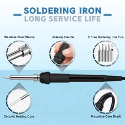 ILIBILIB Soldering Iron Station Digital Hot Air Gun Desoldering Rework Station Kit
