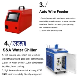 Raycus 3000W 4 in1 Fiber Laser Welding/Cleaning Welder Machine & 2 Channel Feeder machine