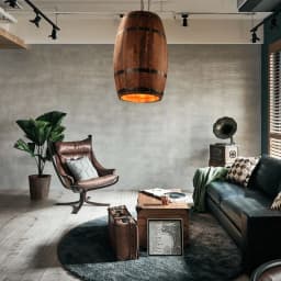 Retro nature loft wood Wine barrel hanging vintage pendant lights for dining room living room restaurant cafe bar