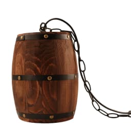 Retro nature loft wood Wine barrel hanging vintage pendant lights for dining room living room restaurant cafe bar