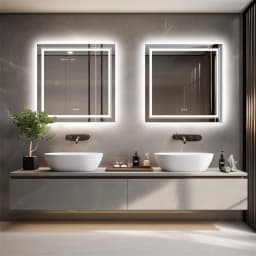 Wall Mounted LED Backlit Vanity Mirror,Illuminate Bathroom Makeup Mirror with Adjustable 3 Lights And Fogless Demister Pad