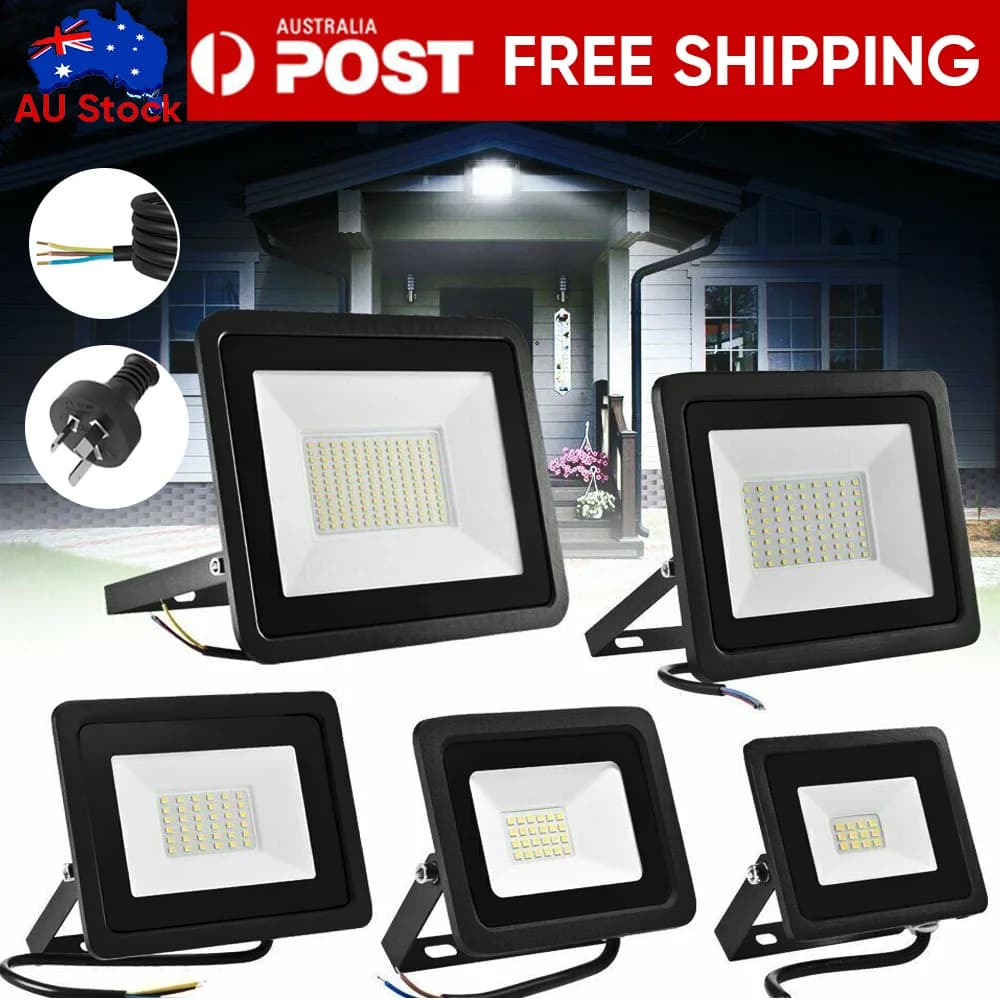 LED Flood Light 30W 50W 100W 150W 200W 300W Outdoor Security Garden Lamp Security Lights IP66 Waterproof