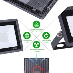 LED Flood Light 30W 50W 100W 150W 200W 300W Outdoor Security Garden Lamp Security Lights IP66 Waterproof