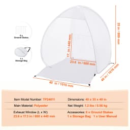 SucceBuy Spray Paint Shelter 40 x 35 x 40 in Pop-Up Portable Spray Paint Tent w/ Built-In Floor Exhaust Window and Storage Bag