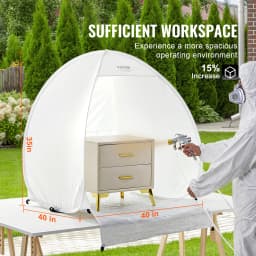SucceBuy Spray Paint Shelter 40 x 35 x 40 in Pop-Up Portable Spray Paint Tent w/ Built-In Floor Exhaust Window and Storage Bag