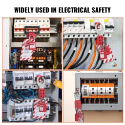 SucceBuy Electrical Lockout Tagout Kit 47 PCS Safety Loto Kit w/ Padlocks Hasps Tags Nylon Ties Plug Lockouts Circuit Breaker
