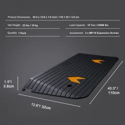 SucceBuy Multi Size Driveway Curb Ramps Portable Non-Slip Lightweight Rubber Threshold Car Ramp to Wheelchair Scooter