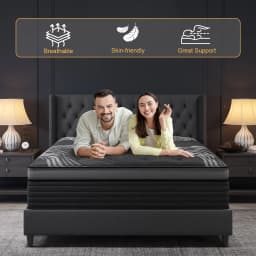 34CM Mattress Euro Top Pocket Spring Gel Memory Foam Hybrid Medium Firm Mattress