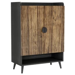 Tribesigns Shoe Cabinet with Doors, 7-Tier Shoe Storage Cabinet with Adjustable Shelves, Wooden Shoes Rack Shoe Storage Organize