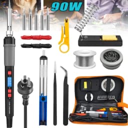 ILIBILIB 90W Soldering Iron Kit LCD Digital Electric Welding Gun Tool Adjustable Tempe