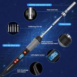 ILIBILIB 90W Soldering Iron Kit LCD Digital Electric Welding Gun Tool Adjustable Tempe