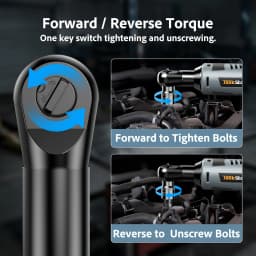 TaskStar 12V 3/8' Electric Ratchet Wrench Set W/ 2.0Ah Battery Rechargeable Angle Wrench 40Nm Disassembly Nut Car Repair Tool