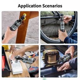 TaskStar 12V 3/8' Electric Ratchet Wrench Set W/ 2.0Ah Battery Rechargeable Angle Wrench 40Nm Disassembly Nut Car Repair Tool