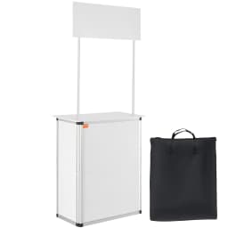 SucceBuyPromotion Counter Table Portable Tradeshow Podium Table Display Exhibition Counter Stand Booth Fair Pop Up Podium Table