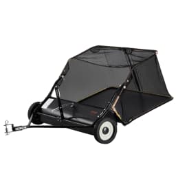 SucceBuy 42 inch Lawn Sweeper Tow Behind 26cu.ft. Large Pull Behind Heavy Duty Leaf Grass Collector for Picking Up Debris Grass