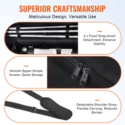 SucceBuy Telescope Case 30” Telescope Storage Bag w/ Fixed Buckles Multi-Pocket& Detachable Divider Shock-Absorbent Carrying Bag