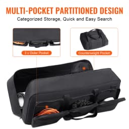 SucceBuy Telescope Case 30” Telescope Storage Bag w/ Fixed Buckles Multi-Pocket& Detachable Divider Shock-Absorbent Carrying Bag