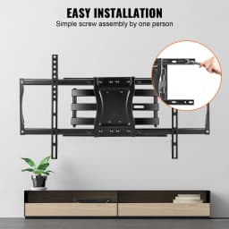 SucceBuy Full Motion TV Mount Fit for 37-75in TVs Swivel Tilt Horizontal Adjustment TV Wall Mount Bracket W/ Articulating Arms